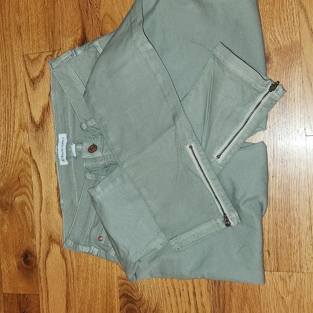 Olive green Backcountry jeans, new no tags